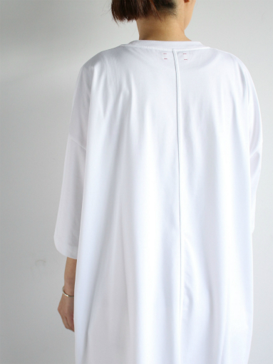 unfil　suvin cotton jersey oversized T-shirt dress / white _b0139281_19175644.jpg