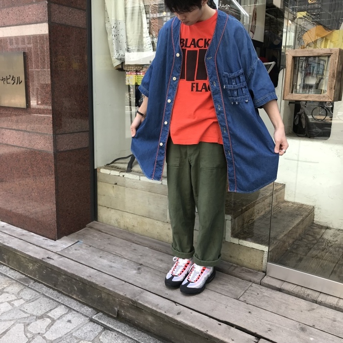 8ozデニムスラッピープリズンベースボールシャツ : SAPPORO 8ozデニムスラッピープリズンベースボールシャツ : SAPPORO