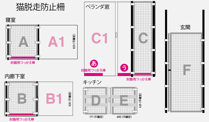  猫と引っ越し まとめ5：猫の脱走防止柵製作2（網張り〜設置）_a0233917_2258866.jpg