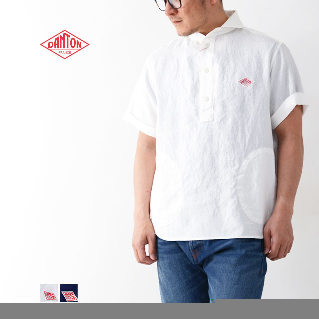 DANTON [ダントン] M\'s S/S LINEN CLOTH SHIRTS [JD-3569KLS] 半袖オックスフォードシャツ MEN\'S_f0051306_10133637.jpg