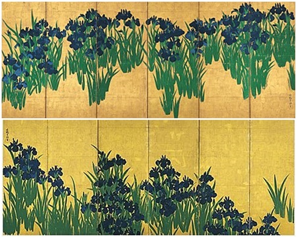尾形光琳の 燕子花図屏風 折々の記 尾形光琳の 燕子花図屏風 折々の記