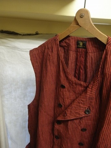 7月の製作 / classic stripelinen w-vest_e0130546_13091701.jpg