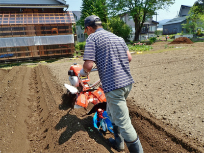 兼業農家の家庭菜園は「畝立て作業」と苗の定植をしました_c0336902_21232919.jpg