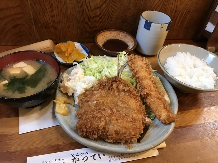 さかなフライ定食@かつてい_c0212604_12342645.jpg
