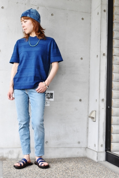 Kato Indigo SHADOW BORDER TEE!★!_d0152280_10583191.jpg