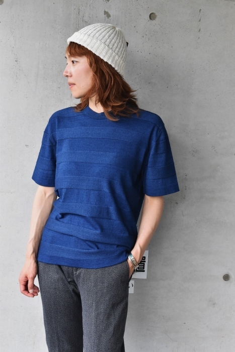 Kato Indigo SHADOW BORDER TEE!★!_d0152280_10591994.jpg