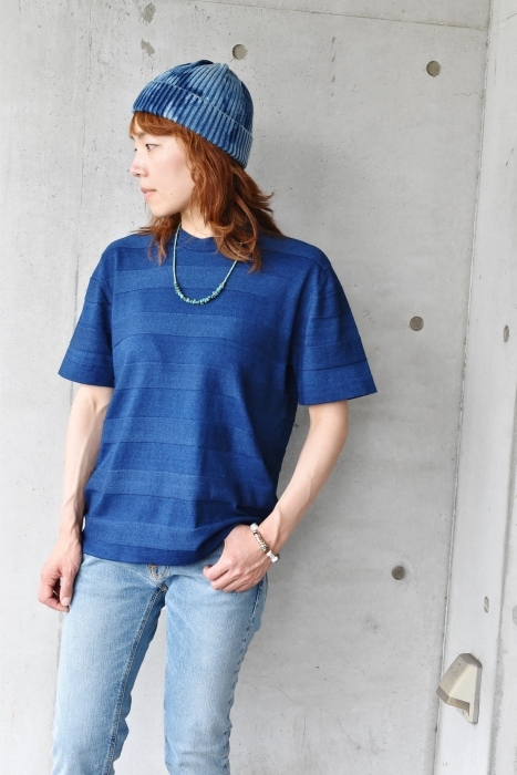 Kato Indigo SHADOW BORDER TEE!★!_d0152280_11013096.jpg