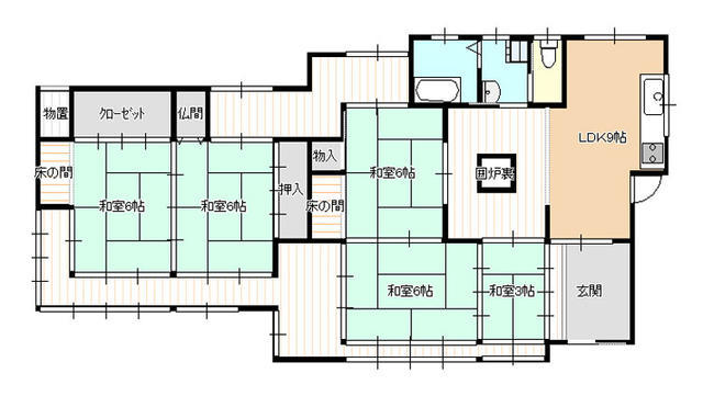 兵庫県 篠山市二之坪 囲炉裏のある日本家屋 平屋 田舎暮らし 006 兵庫県田舎暮らし