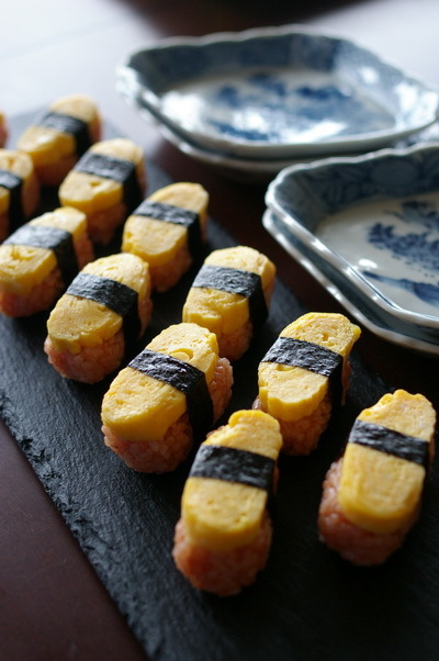 握り寿司風オムライス 「玉子料理」_d0327373_15041061.jpg