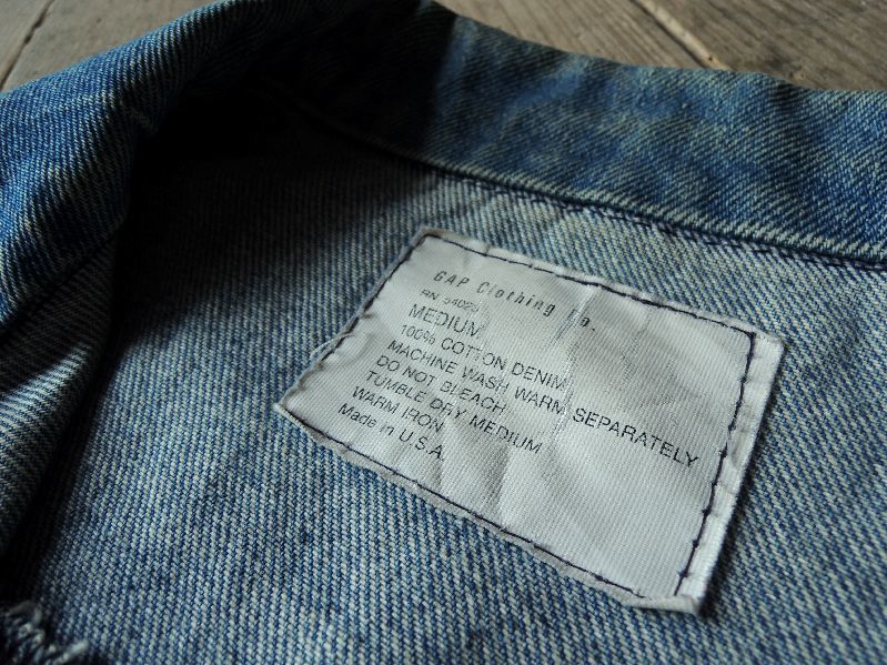 90S GAP CLOTHING CO. DENIM JACKET MADE IN USA--RECOMMEND-- : 38CLOTHING BLOG