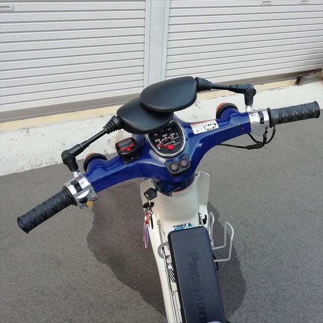 山カブに山バックミラー取り付け M55から 山カブに山バックミラー取り付け M55から