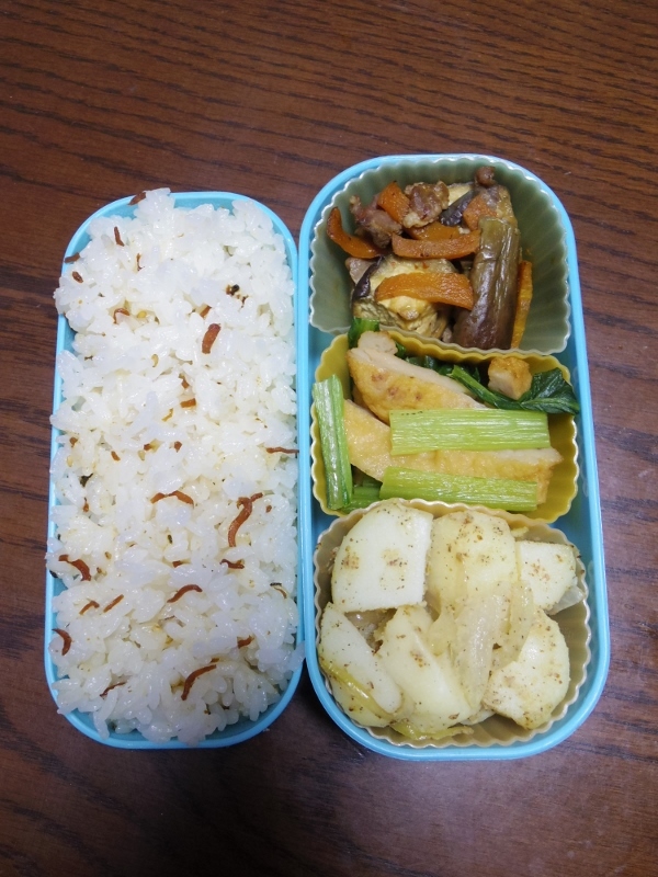 ある日のお弁当（豚肉と茄子の味噌炒め）_b0287241_06225314.jpg