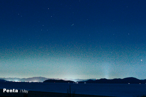 （天体）流れ星と飛行機のライト_c0227134_15525435.jpg