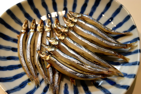 サーモンのお刺身ときびなごの干物 日々のつづきごと