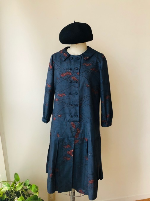 着物リメイク・大島のお着物からローウェストワンピ : harico couture