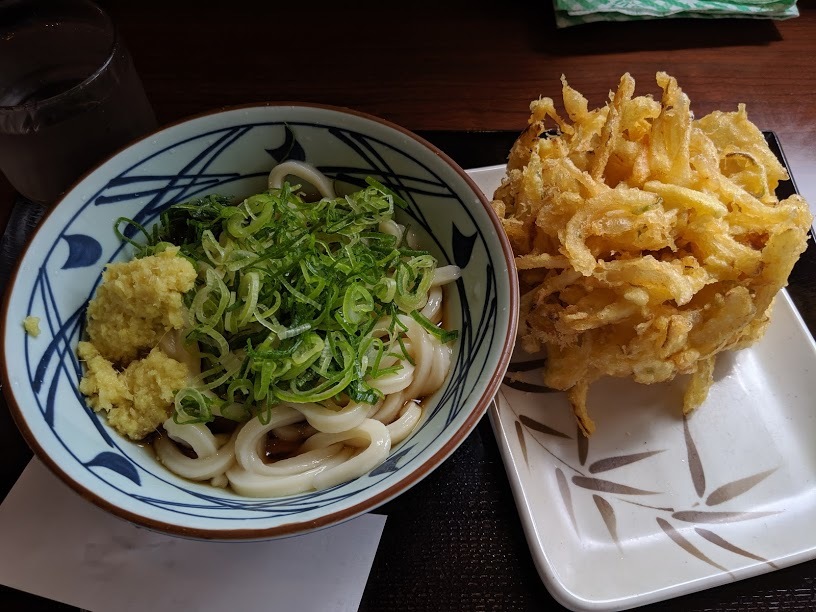 丸亀製麺さんで ぶっかけうどんに野菜かき揚げ 丸亀製麺千歳店 ｅｉｈｏのブログ２