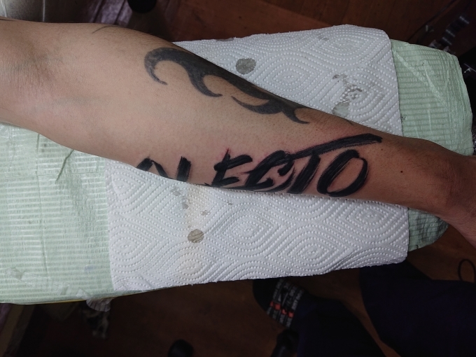 レタリング タトゥ 筆文字 Boobies Tattoo Studio 名古屋 大須 Yazooo Booth