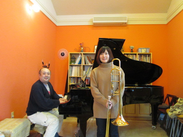 今日、山響のトロンボーン奏者の篠崎唯さんと、最後の「合わせ」でした。_d0159273_22065477.jpg