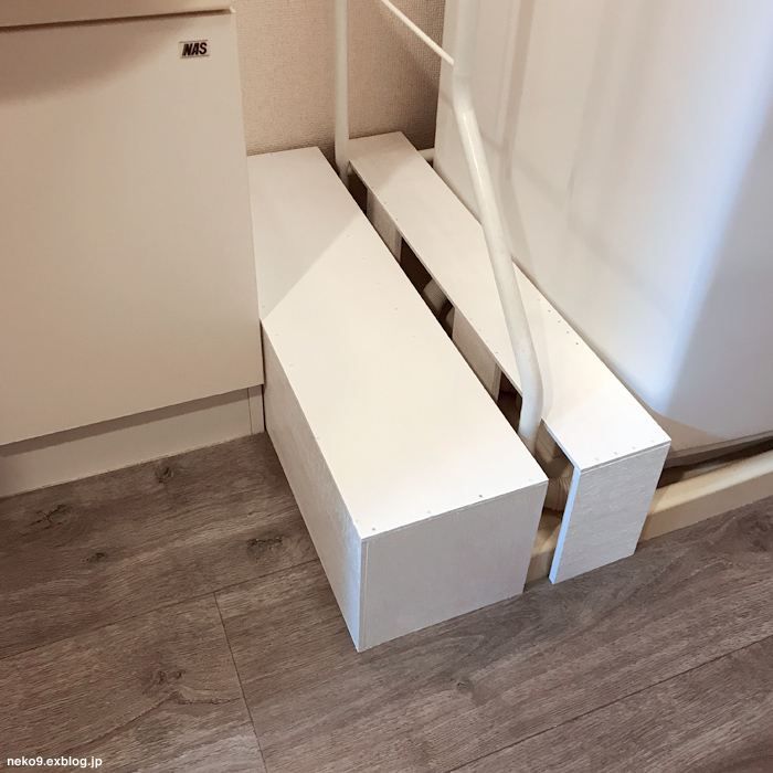 猫と引っ越し まとめ11：洗濯機の防水パンのカバーをDIY／有孔ボードの 