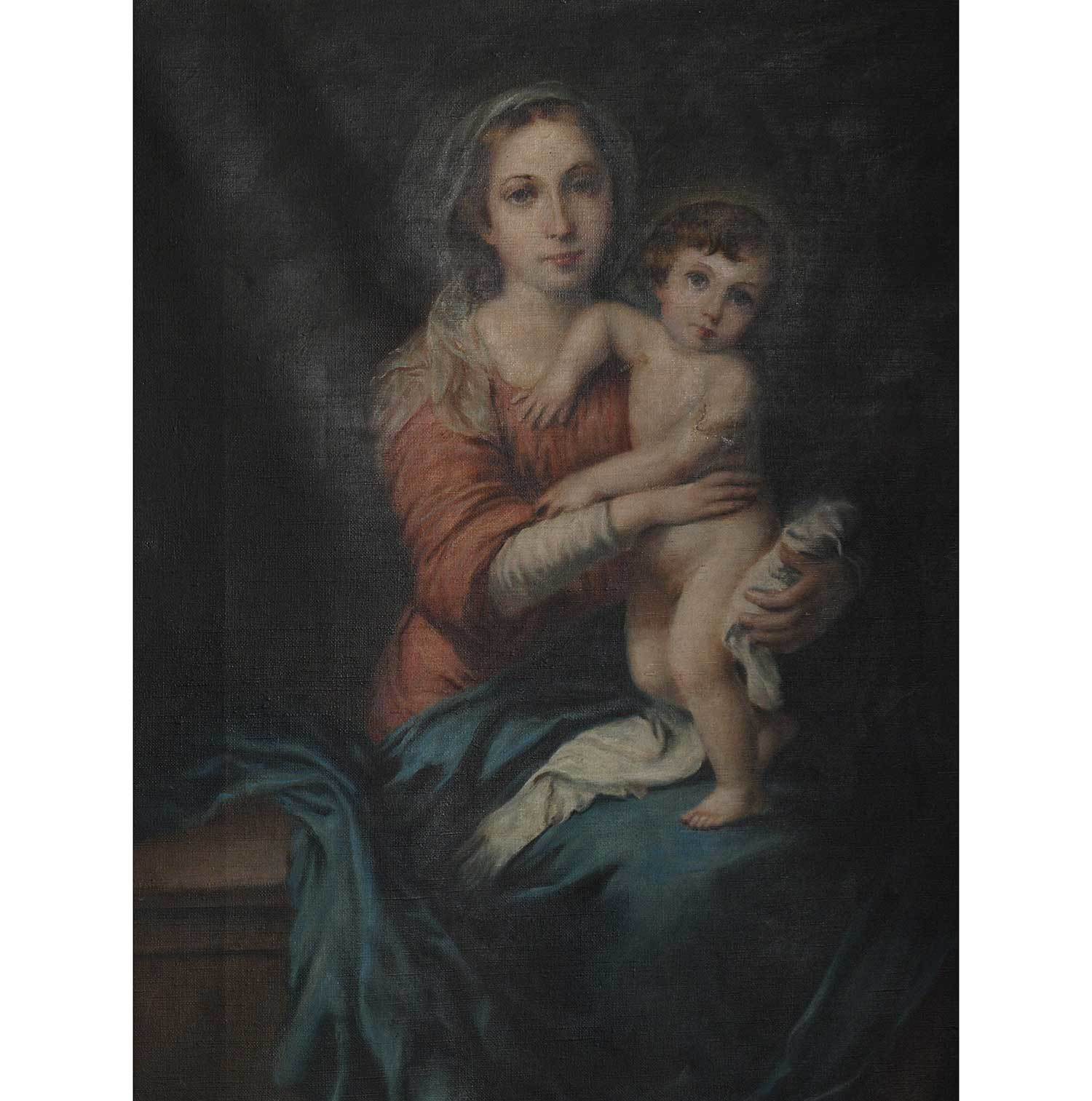 ムリーリョ 模写画 聖母子 アンティーク/G388 : Glicinia 古道具店