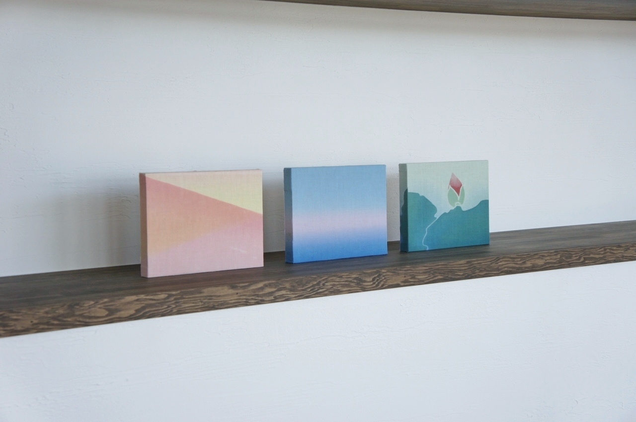 「蓮始開」展 西染物店さん ファブリックパネル いろいろ_b0353974_23343709.jpg