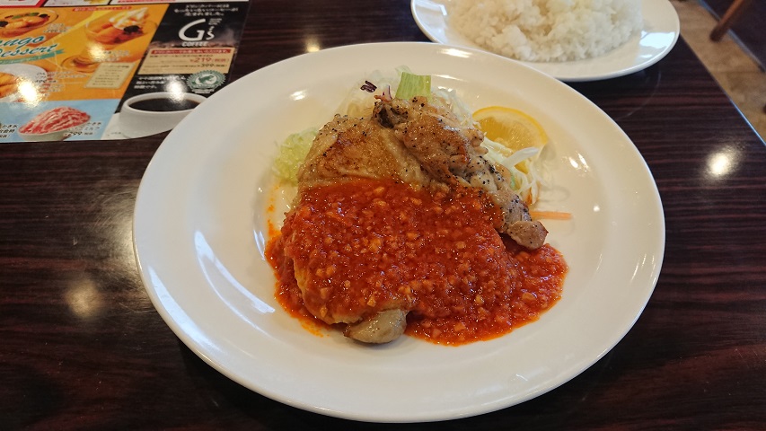 若鶏のグリル ガーリックソース ガスト スカパラ 神戸 美味しい関西 メチャエエで