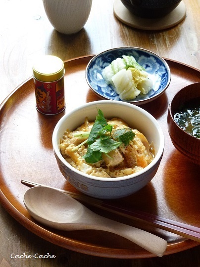 ストウブでふわとろ親子丼「つまんでご卵」使用_d0319943_08022837.jpg