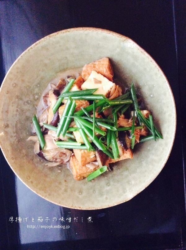 厚揚げと茄子の味噌だし煮+片付けで困る事_d0269832_08425147.jpeg