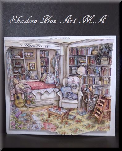 キムジャコブス 素敵な本棚のお部屋 Spring Road Shadow Box Art