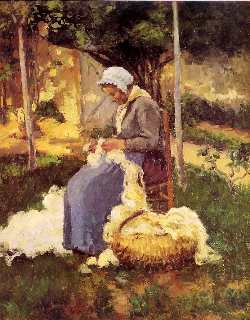 ピサロ、雪のモンフーコー：ピエット家の農場、希少な画集より