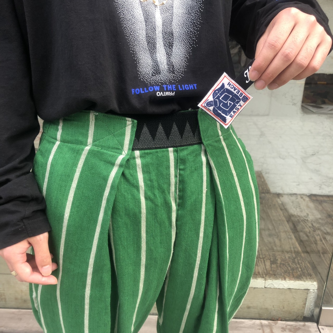 リネンフィリーズストライプイージービーチGOパンツ : SAPPORO