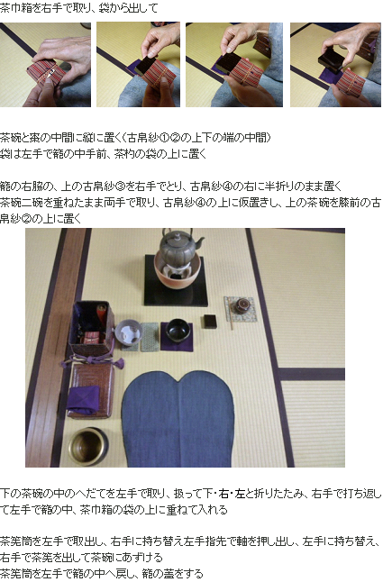 お稽古風景（44） 茶箱「色紙点前」・・・①道具拝見のない場合