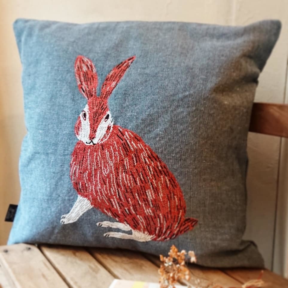 松尾ミユキ】クッションカバー『Rabbit』(再入荷） : 生活雑貨店