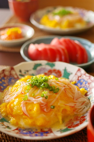 豆腐と挽肉の玉子餡かけ_d0327373_18092895.jpg
