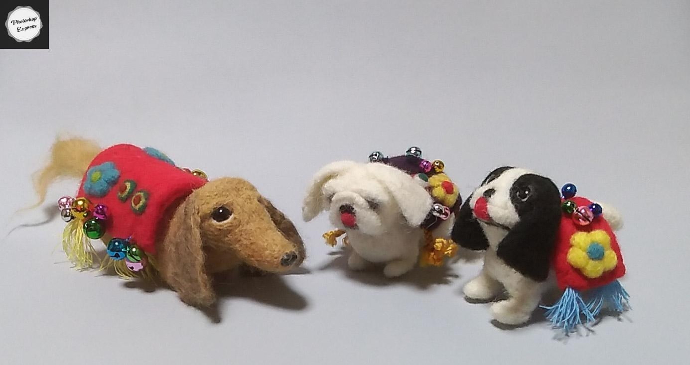 ウ*ギ様 羊毛フェルト 小さなチャグチャグ馬子 児玉彩さんの展示から