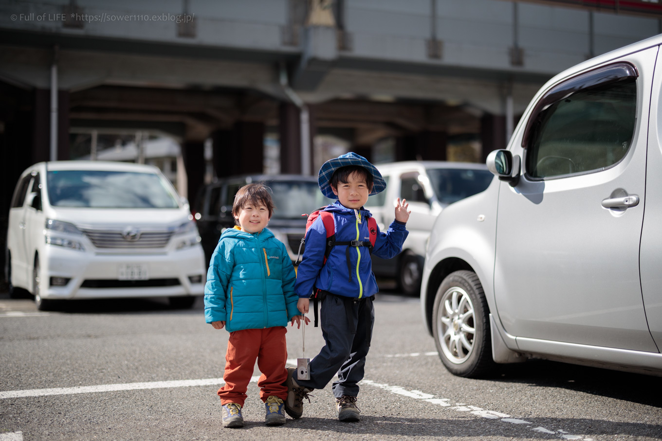 3歳5歳ちびっ子兄弟の春登山「高尾山」下山編_c0369219_01044959.jpg