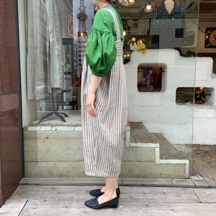 リネンブルースヒッコリーペンシルトンボンサロペット : SAPPORO