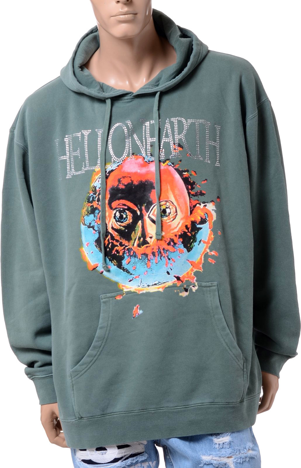 ev bravado HELL ON EARTH ダメージデニム　ベージュ ev bravado HELL ON EARTH ダメージデニムベージュ