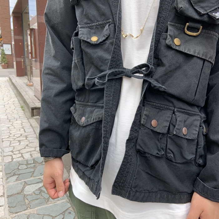 ゆったり柔らか kapital リップストップ フィッシング kimonoシャツ