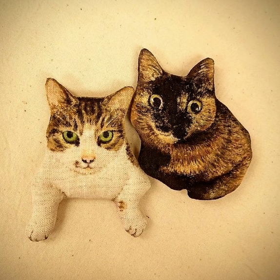 キジ白さんとサビ猫さん 工房nonaの日記2 キジ白さんとサビ猫さん 工房nonaの日記2