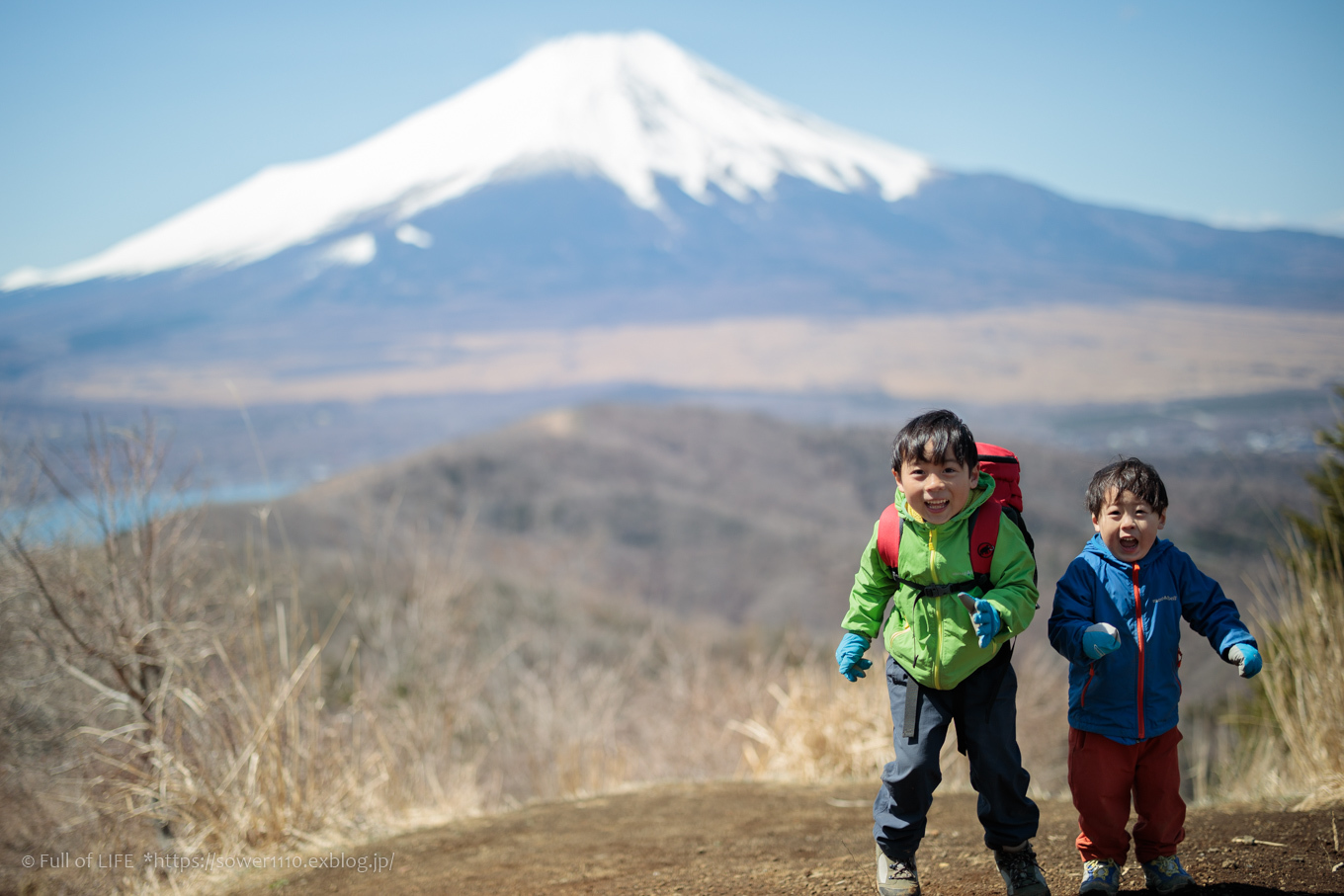 ちびっ子兄弟のチャレンジ春登山「石割山~平尾山」平尾山頂へ_c0369219_13475096.jpg