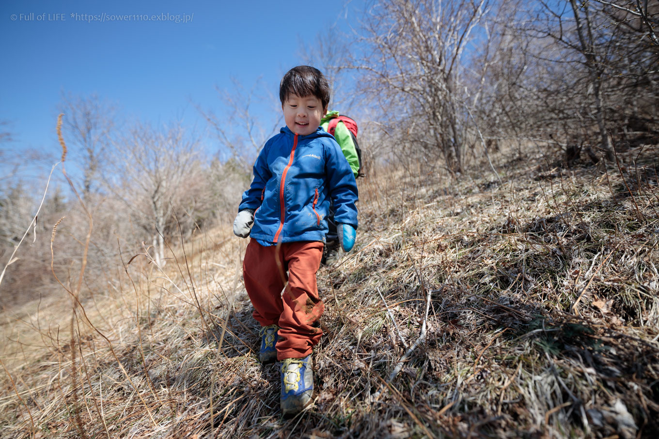 ちびっ子兄弟のチャレンジ春登山「石割山~平尾山」平尾山頂へ_c0369219_14375296.jpg