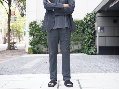 本日発売 山内 -フリーカット強撚ポンチパンツ charcoal gray- : Chalt