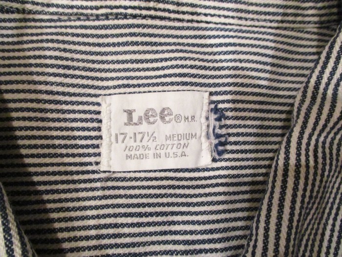 Early70\'s　Lee　Hickory　Stripe　Work　Shirts　Half-Zip　Pull-Over　+　今週末も、新商品大量投入　!!_e0187362_15564414.jpg