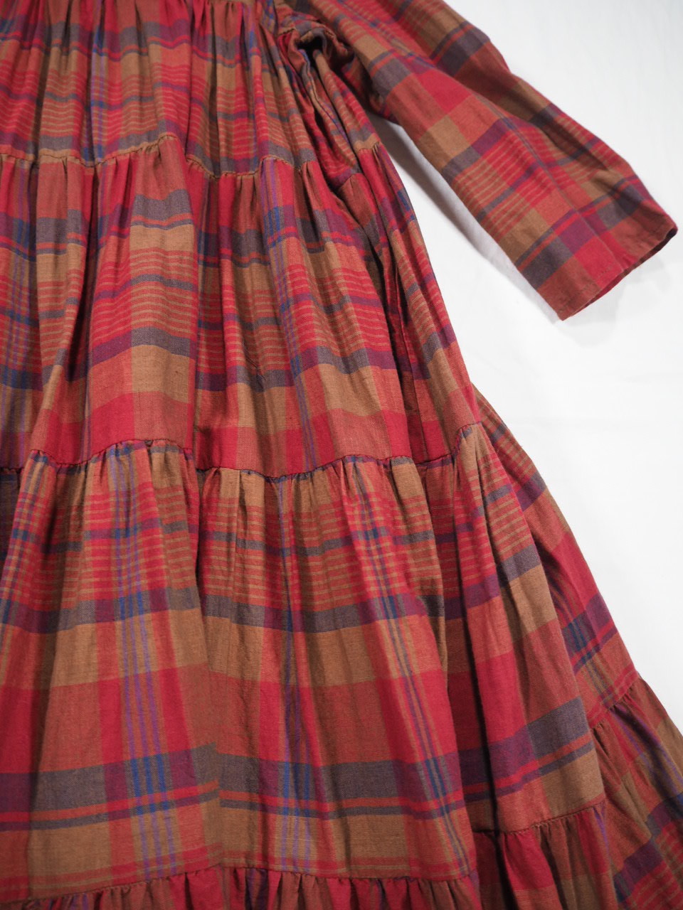 Madras Check のティアードワンピ♡_e0357389_11380206.jpg