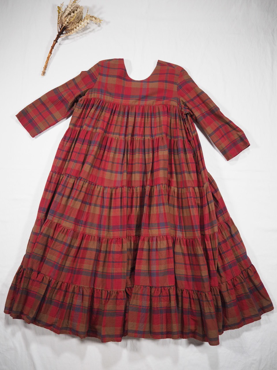 Madras Check のティアードワンピ♡_e0357389_11380238.jpg