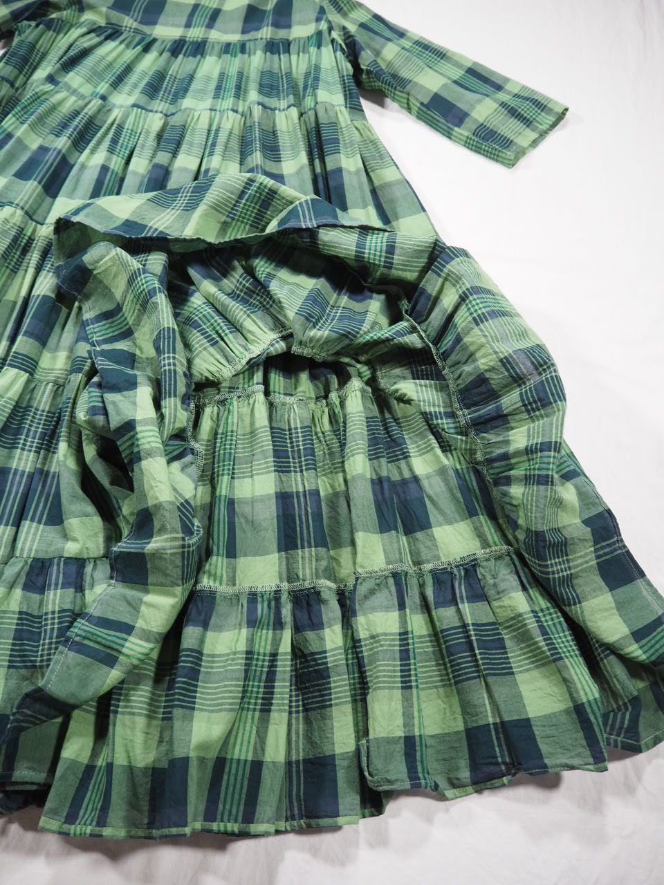 Madras Check のティアードワンピ♡_e0357389_11380314.jpg