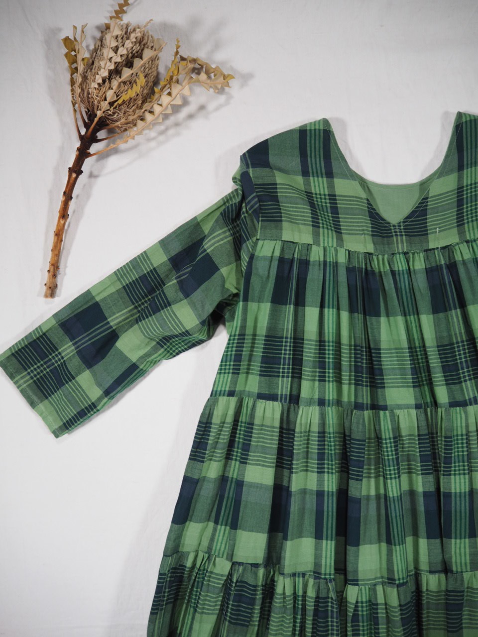 Madras Check のティアードワンピ♡_e0357389_11380418.jpg