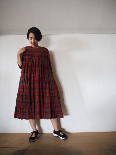 Madras Check のティアードワンピ♡_e0357389_15524825.jpg