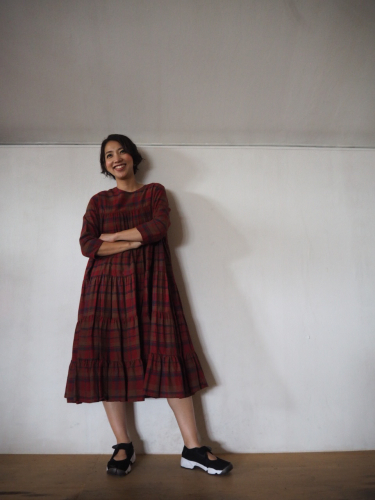 Madras Check のティアードワンピ♡_e0357389_15531722.jpg